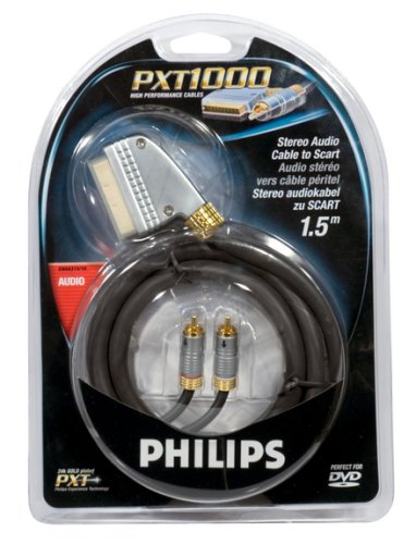 Philips PXT1000 SWA6315 Câble audio SCART pour RCA 1.5 blindé - vue 3