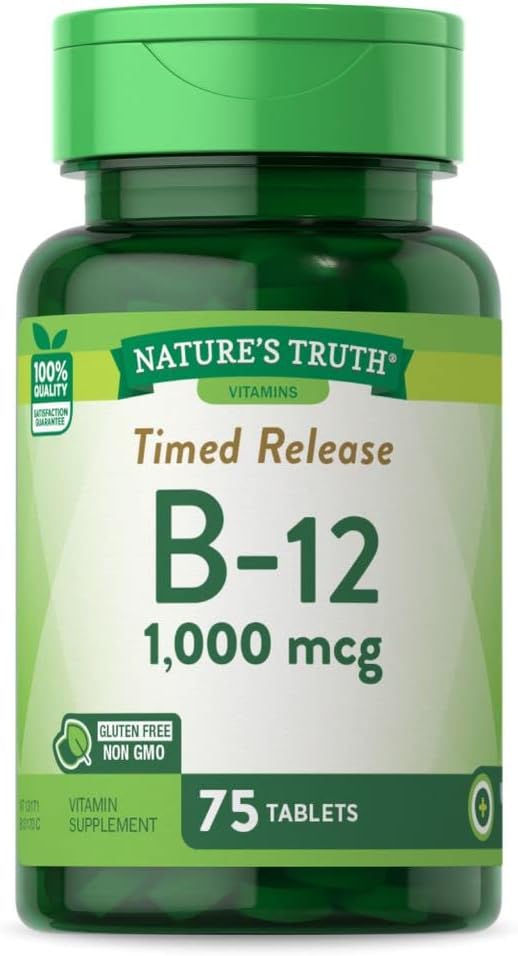 B12 Vitamin Supplement 1000 mcg 75 Timed Release