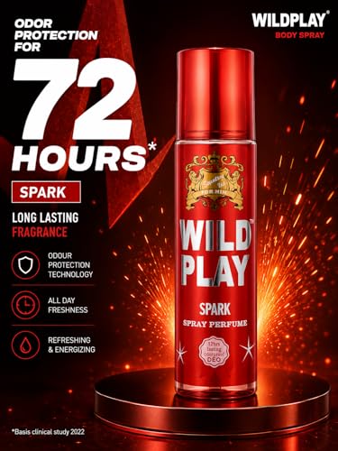 Image of Wildplay Spark Fragrance 125ML Perfume for Men & Women - Long Lasting Multi-Fragrance Spray, Floral Fruity Sweet Notes, Unisex Premium Perfume for Daily Wear & Special Occasions