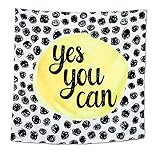 Yes You Can Tapestry Wall Hanging Inspirational Gift Motivational Bedroom Classroom Student Dorm...