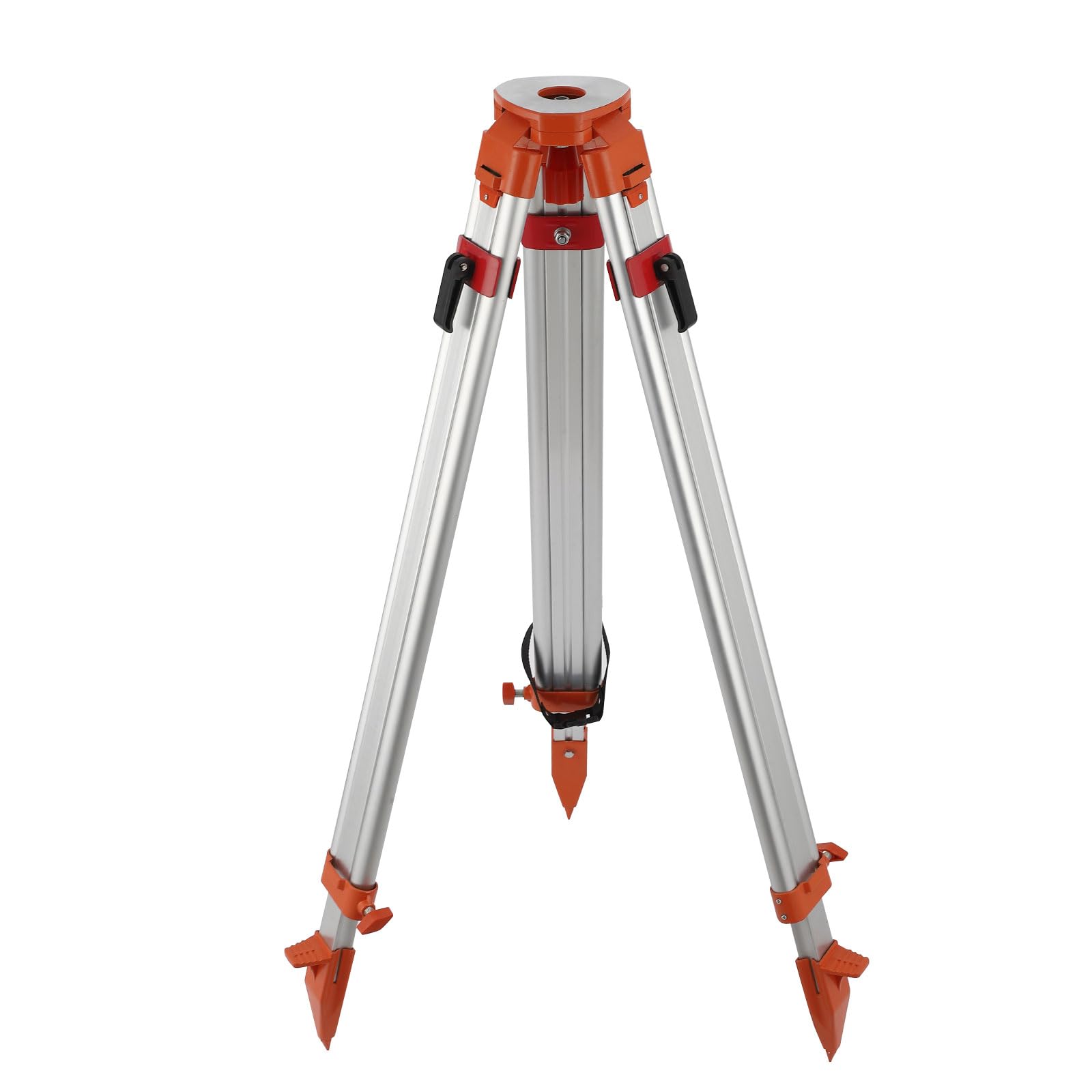 Garvee Trépied de nivellement professionnel en aluminium robuste – Tête plate filetée 5/8"-11 – Hauteur réglable 97 à 152 cm – Idéal pour niveaux laser et théodolites – Facile à transporter
