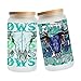 UV DTF Wrap Cup for Glasses, 6 Green Cowboy Themed Wipe-Off Transfer Stickers, UV DTF Transfer Waterproof Stickers for 16 oz Libbey Glasses
