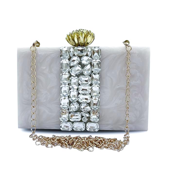 tz handicraft resin clutch women's Bridal Designer Purse with pocket looks desinger White Marble Resin Clutch Stones Elegant Sling Bag for Weddings Stylish Evening Handbag Luxury Party Accessory for Women-picture-40