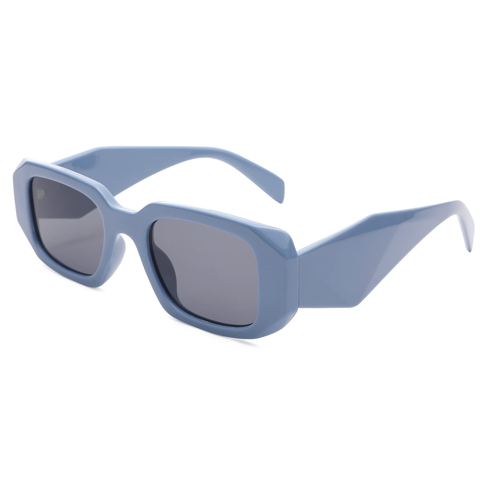 Pro Acme Trendy Rectangle Sunglasses for Women & Men, Retro Vintage Small Square Shades 90s