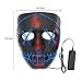 VATOS Halloween Mask LED Light Up Scary Mask for Festival Cosplay Halloween Masquerade Costume Parties Black