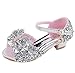Jimmackey- Scarpe con Tacco Ragazza Ballerine Bambina Cerimonia Festa Lustrino Nozze Scarpe da Principessa Eleganti Piatto Singole Ballerina Bimba Cristallo Bling Sandali