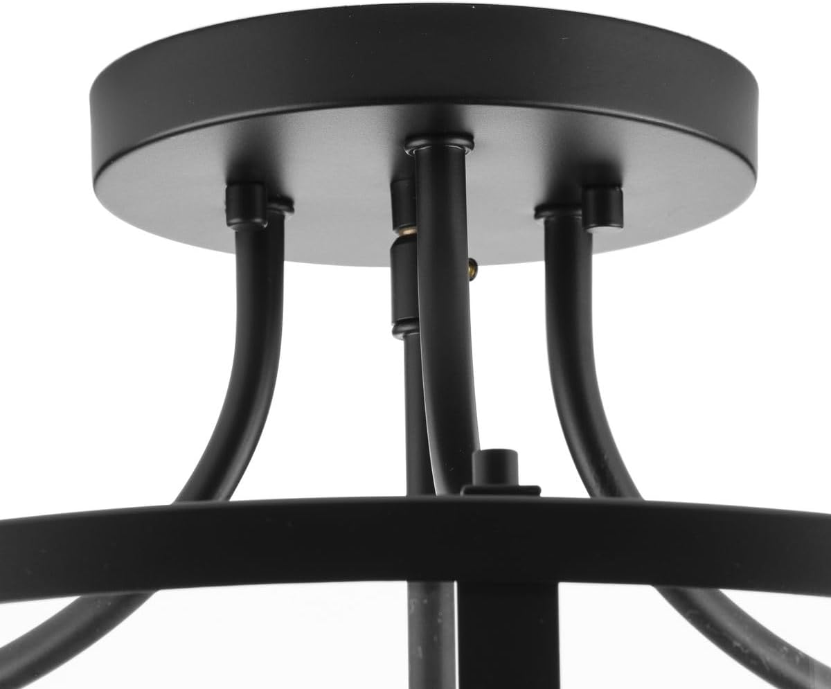 Progress Lighting Gilliam - 3 Light Flush Mount in New Traditional Style-12.12 Inches Tall and 13 Inches Wide-Matte Black Finish