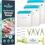 Sous Vide Bags 52 PCS - 30 Reusable Vacuum Food Sealer Bags for Anova, Joule Cookers - 3 Sizes Sous