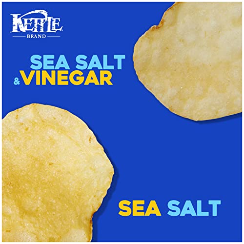 Image of Kettle Brand Potato Chips, Variety Pack of Sea Salt and Salt & Vinegar 1 Oz Snack Bags, 10 Ct