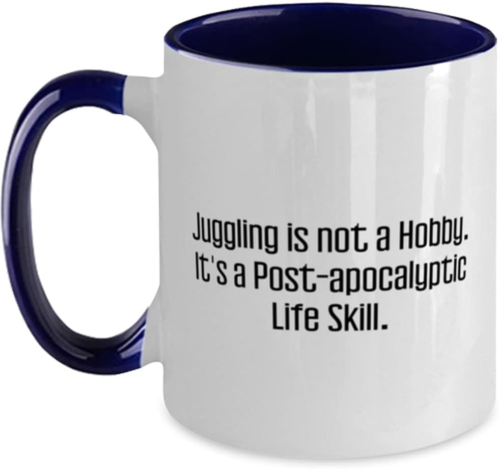 Cute Juggling Two Tone 11oz Mug, Juggling is not a Hobby