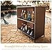 SUNCROWN Outdoor Bar Set 3-Piece Brown Wicker Patio Furniture - Glass Bar and Two Stools with Cushions for Patios, Backyards, Porches, Gardens or Poolside