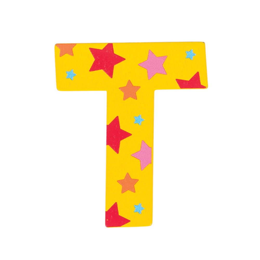 Bigjigs Toys Lettera con stelle T (Giallo