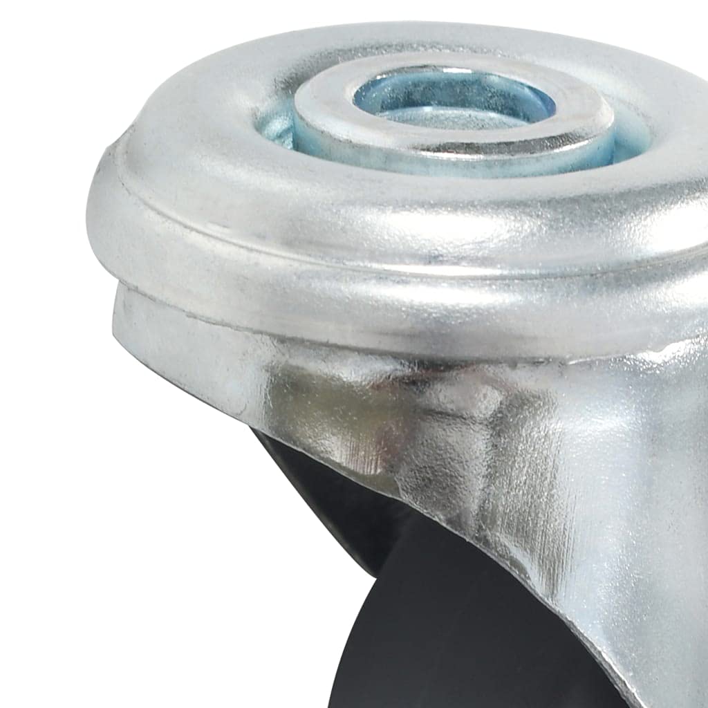 12 ruedas giratorias con agujero trasero de 50 mm, material de goma TPR, capacidad de carga de 35 kg, 6 ruedas con freno, para taller, transporte, plataforma, almacén, operación industrial