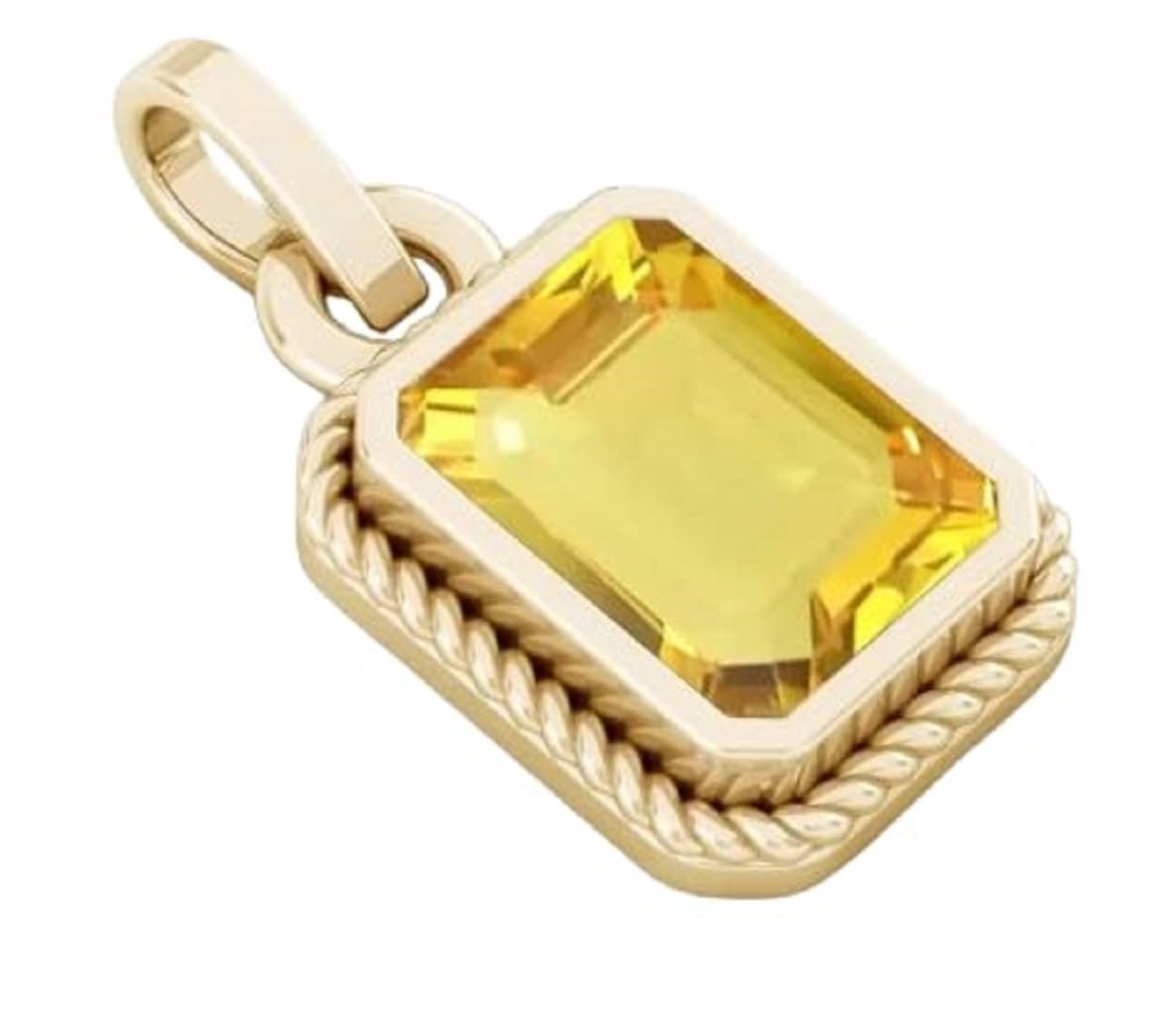 12.25 Ratti 11.00 Carat Natural Yellow Sapphire Gold Plated Pendant/Locket (Pukhraj Stone Panchadhatu Pendant) Original AAA+ Quality Gemstone Pendant for Men and Women-image-29