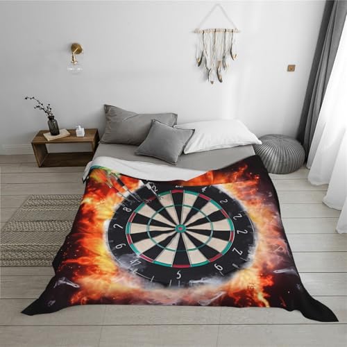 Couverture polaire douce déco cible de fléchettes 152x127 cm - 6