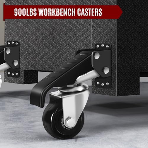 Spacecare SPWC009 Workbench Casters Retractable Casters Kit 900Lbs thumb #5