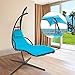 FDW Patio Chair Hanging Chaise Lounger Chair Floating Chaise Canopy Swing Lounge Chair Hammock Arc Stand Air Porch Stand for Outdoor Indoor, Blue