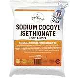 Sodium Cocoyl Isethionate (SCI) Powder (2 Lbs / 32oz) | Natural Gentle Coconut-Based Cleanser, Sulfate-Free Surfactant for Shampoo Bars, Body Wash, Facial Cleanser & Syndet Bars | 2 POUNDS