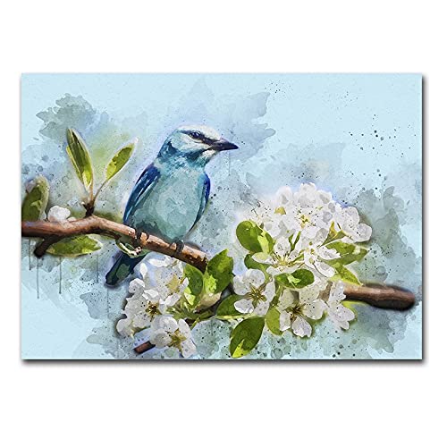 Strass Diamond Painting 5D Éclatant Toile Oiseaux Cadre Salon