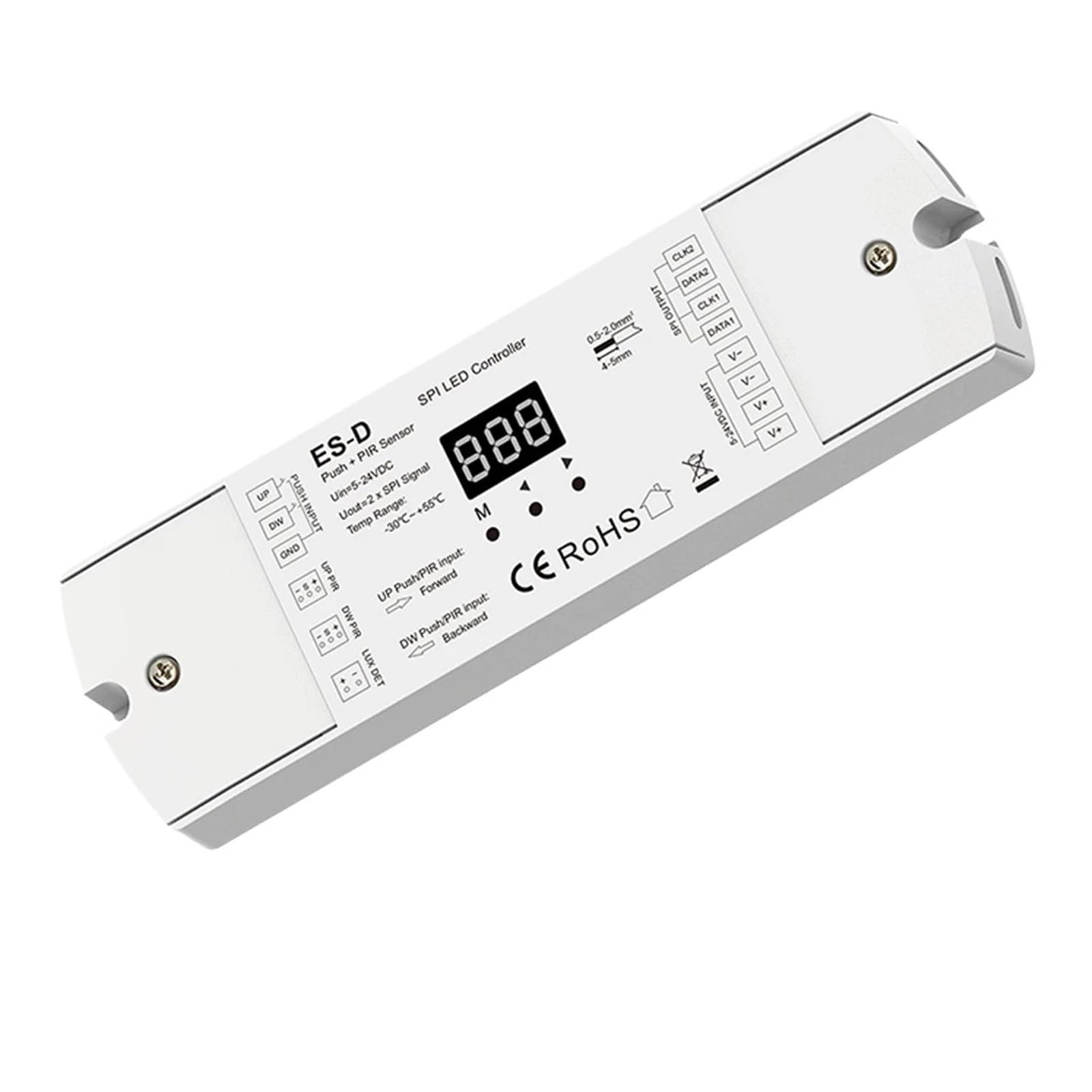 Stair light controller ES-D DC5V-24V avec double bouton de réglage pour bande LED