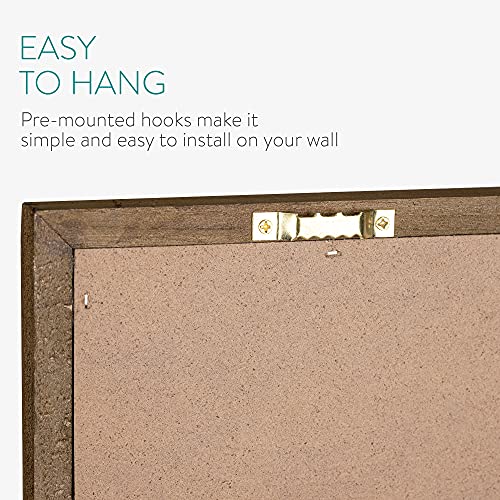 Navaris Chalkboard With Hooks - 18" X 24" Wood Frame Chalk Board With Shelf Ledge And 4 Metal Hooks - Framed Blackboard For Wall, Entryway, Kitchen #TOP5