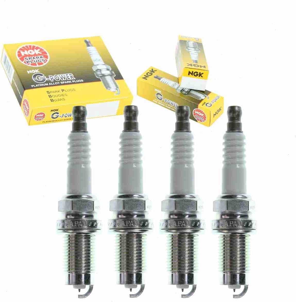 4 pc NGK G-Power Spark Plugs compatible with Nissan Pickup 2.4L L4 1995-1997