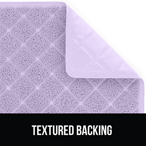 The Original Gorilla Grip Thick Cat Litter Trapping Mat, 47X35 Less Waste, Traps Mess From Box For Cleaner Floors, Stays In Place For Cats, Soft On Paws, Easy Clean, Durable Backing,Light Purple #TOP3