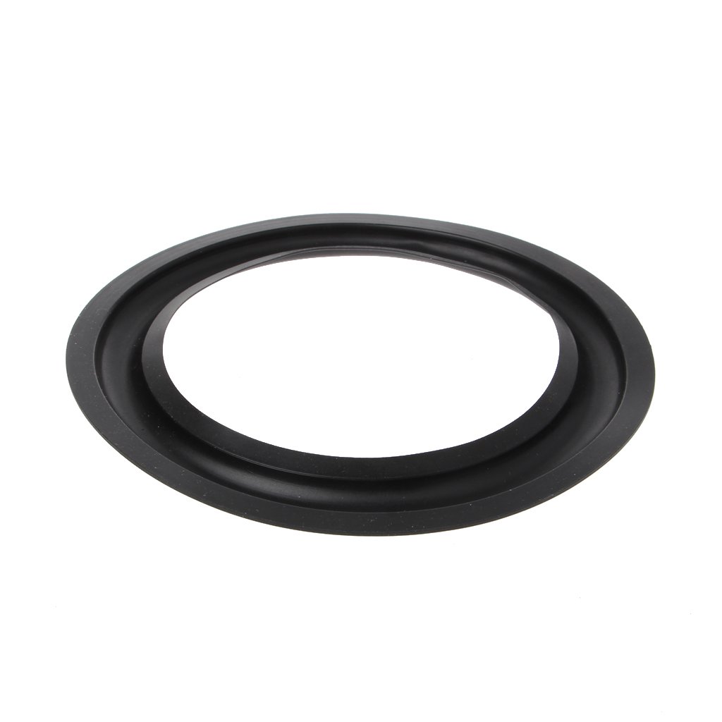 ruiruiNIE Kit di Riparazione Parti in Gomma per Altoparlante Corno Forato Universale, Nero, 6,5 Pollici