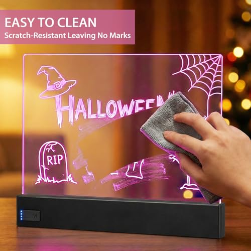 16" LED Note Board with 8 Dry Erase Markers for 5-12 Year Old Girl Gifts | LED Drawing Board for Kids Toys, 13"x10" Rechargeable Light Up Doodle Tablet for Birthday Christmas Decor(8 Light Effects) - image 6