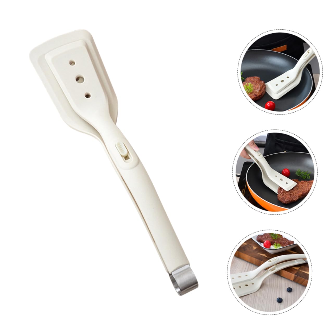 MAGICLULU 5stücke Silicone Spatula Und Grillzange Hitzebeständige Küchenhilfe Lebensmittelechtem Rutschfester Griff Für Bbq Und Fleischzubereitung Weiß