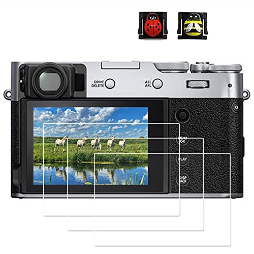 PCTC Lot de 3 protections d'écran X-T5 X-100V X-T4 pour appareil photo numérique Fujifilm X100V X-T5 XT4 Fuji x100V XT5, verre trempé de dureté 9H de 0,3 mm Cover