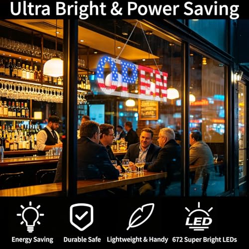 Panneau LED ouvert grand format 76,2 cm à intensité variable fixe
