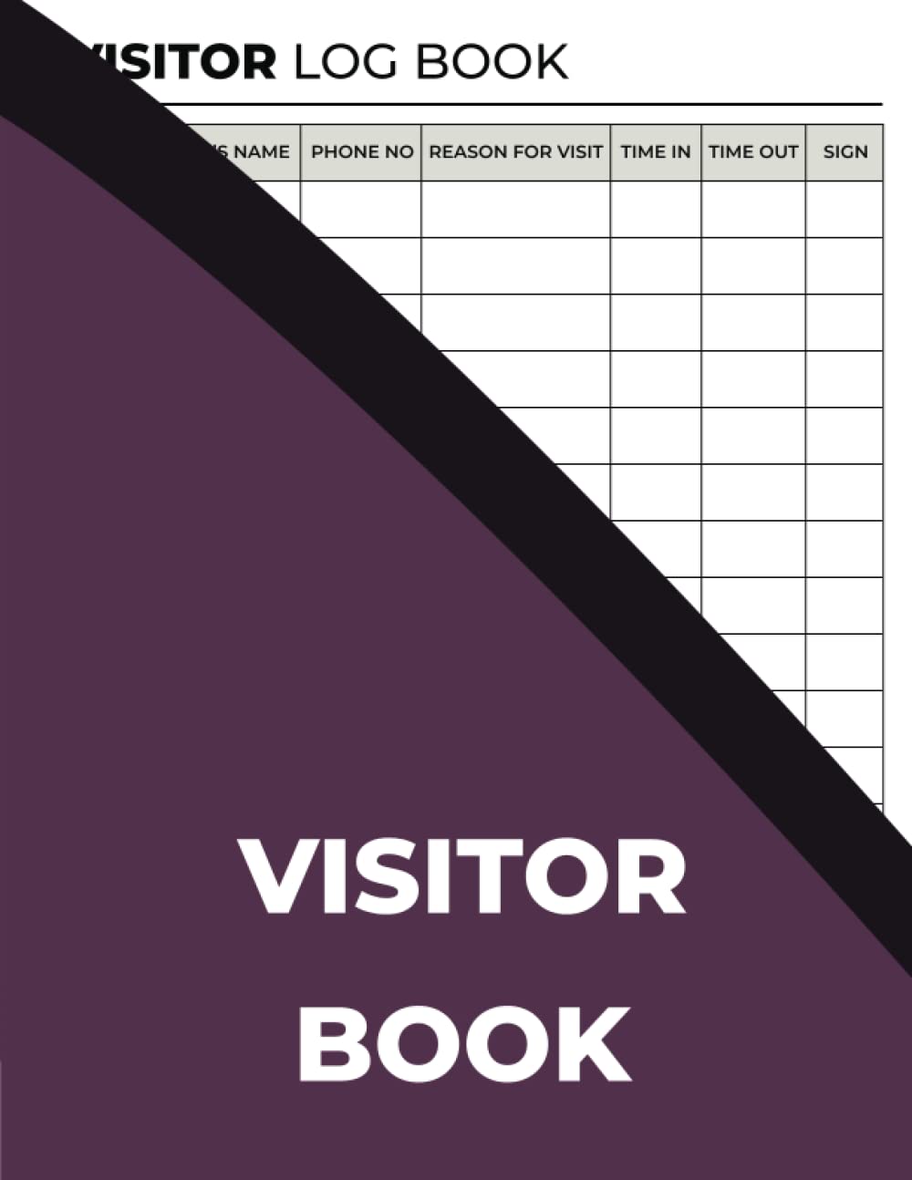 Visitor Book Visitor Log Book, Visitor Sign In Sheets, Visitor Book