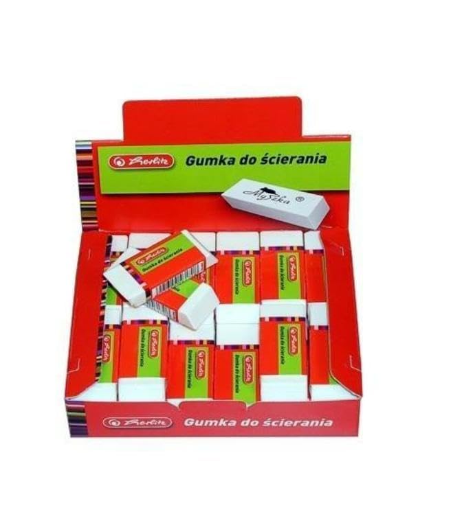 Gumka Myszka en pack de 36 unidades gomas de borrar blancas para material escolar