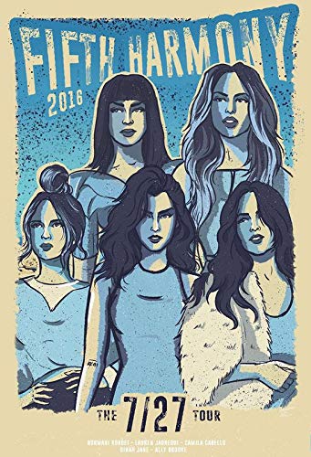 Fifth Harmony American Girl Group Camila Cabello Lauren Jauregui Normani Ally Brooke Dinah Jane Hansen Band Musician Singer Songwriter 12 x 18 Inch Multicolour Famous Poster