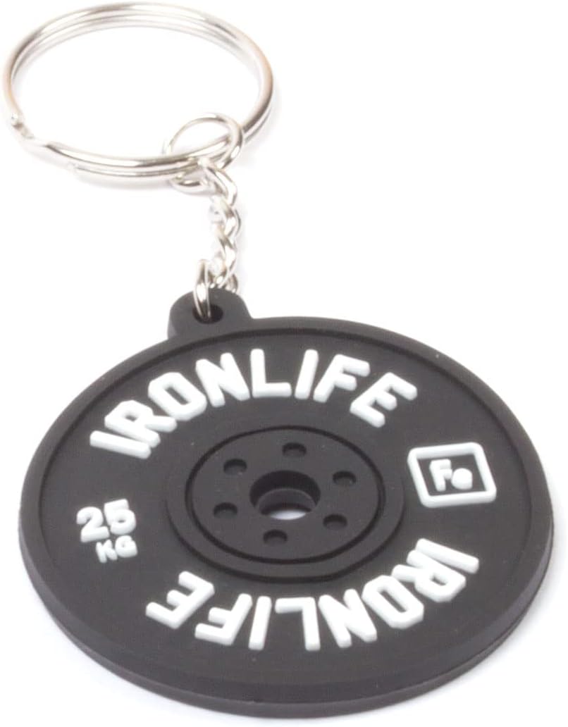 Weight Plate Keyring Black Weight Plates Barbell Plate Disc Weight Lifting Funny Gym Gift For Men & Women