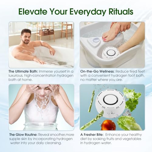 Lovinity Hydrogen Bath Generator,Home H2 Bath Device(Foot Bath & Facial Skincare)(Portable Hydrogen Water Machine) Ideal Gift for Health & Skin Care, White - Image 9