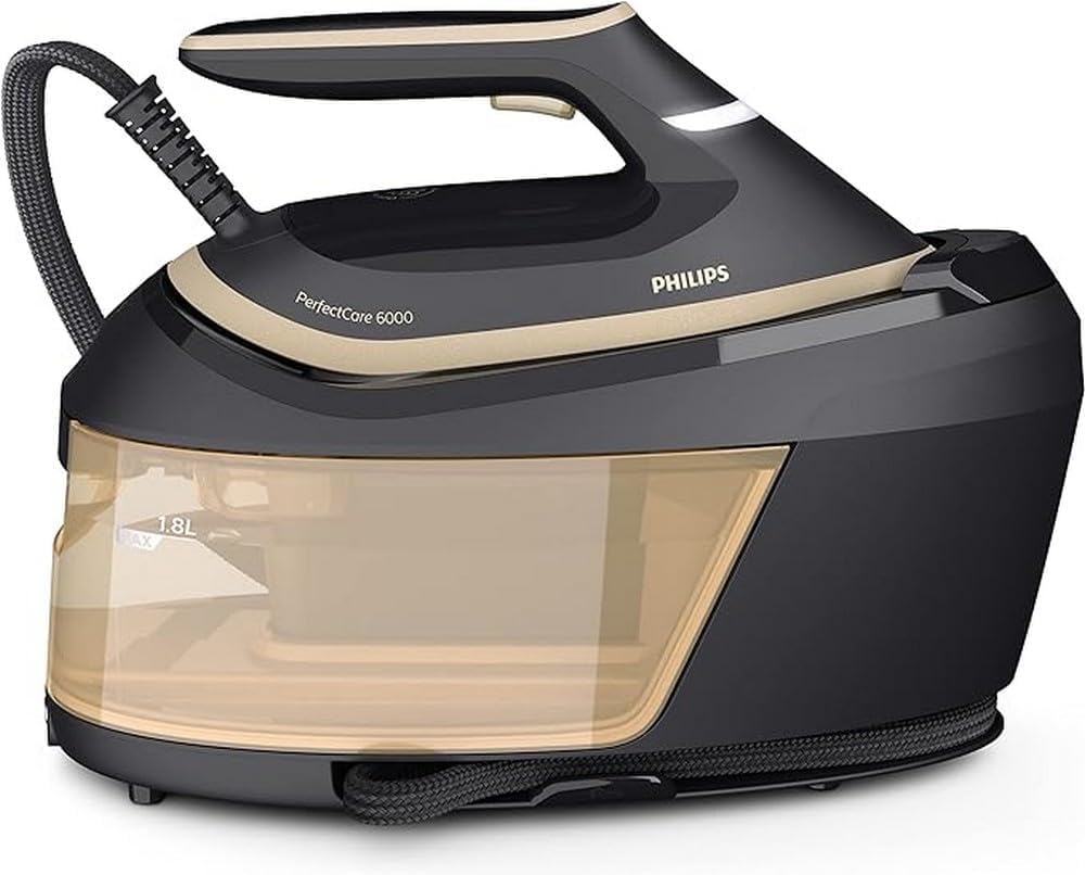 Philips PerfectCare Serie 6000, Ferro Da Stiro Con Caldaia, Vapore potente, Nessuna bruciatura sui capi, Design compatto, Serbatoio da 1.8L, 2400W, Piastra SteamGlide Advanced (PSG6064/80)
