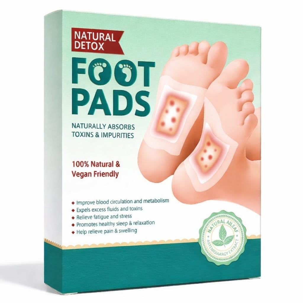Herbal Detox Foot Pads with Bamboo Vinegar – Natural Sleep Aid, Pain Relief & Toxin Removal Foot Patch with Acupoint Micro-Massage Technology (10 Pairs)-image-19