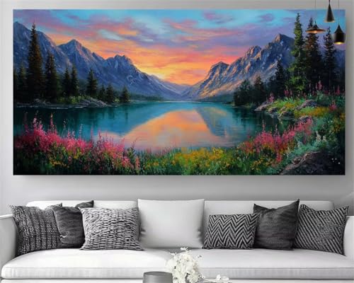 DIY Peinture Diamant 5D Forêt Canvas Strass 70x210cm Broderie Point de Croix