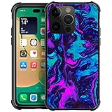 ZHEGAILIAN Compatible with iPhone 14 Pro Max Case,Purple-Blue Quicksand Marble iPhone 14 Pro Max Cas