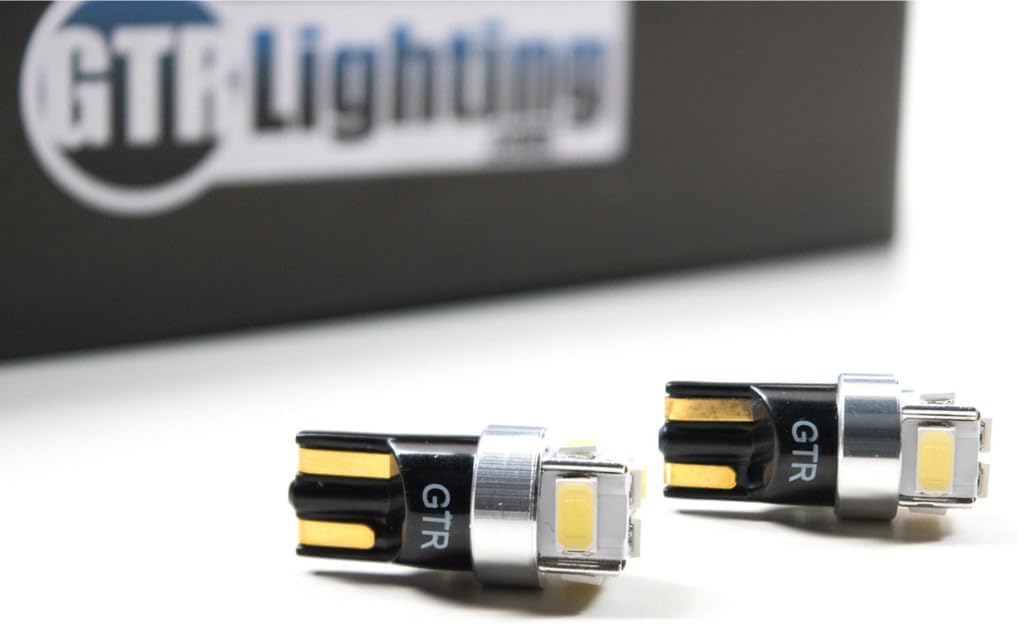 - GTR Lighting 6-LED CANBUS White LED Bulbs, T10/194 (One Pair of White LED Bulbs)