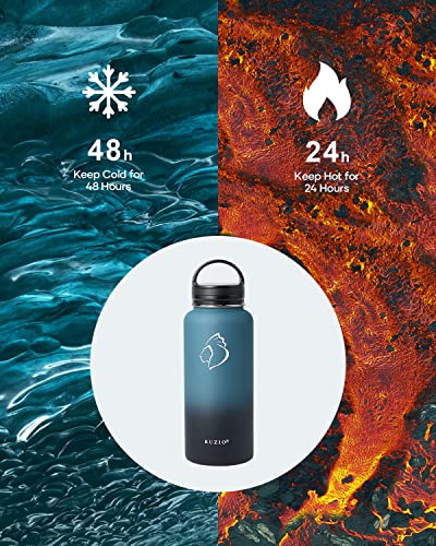 Stainless Steel Water Bottle with Straw - Image 2