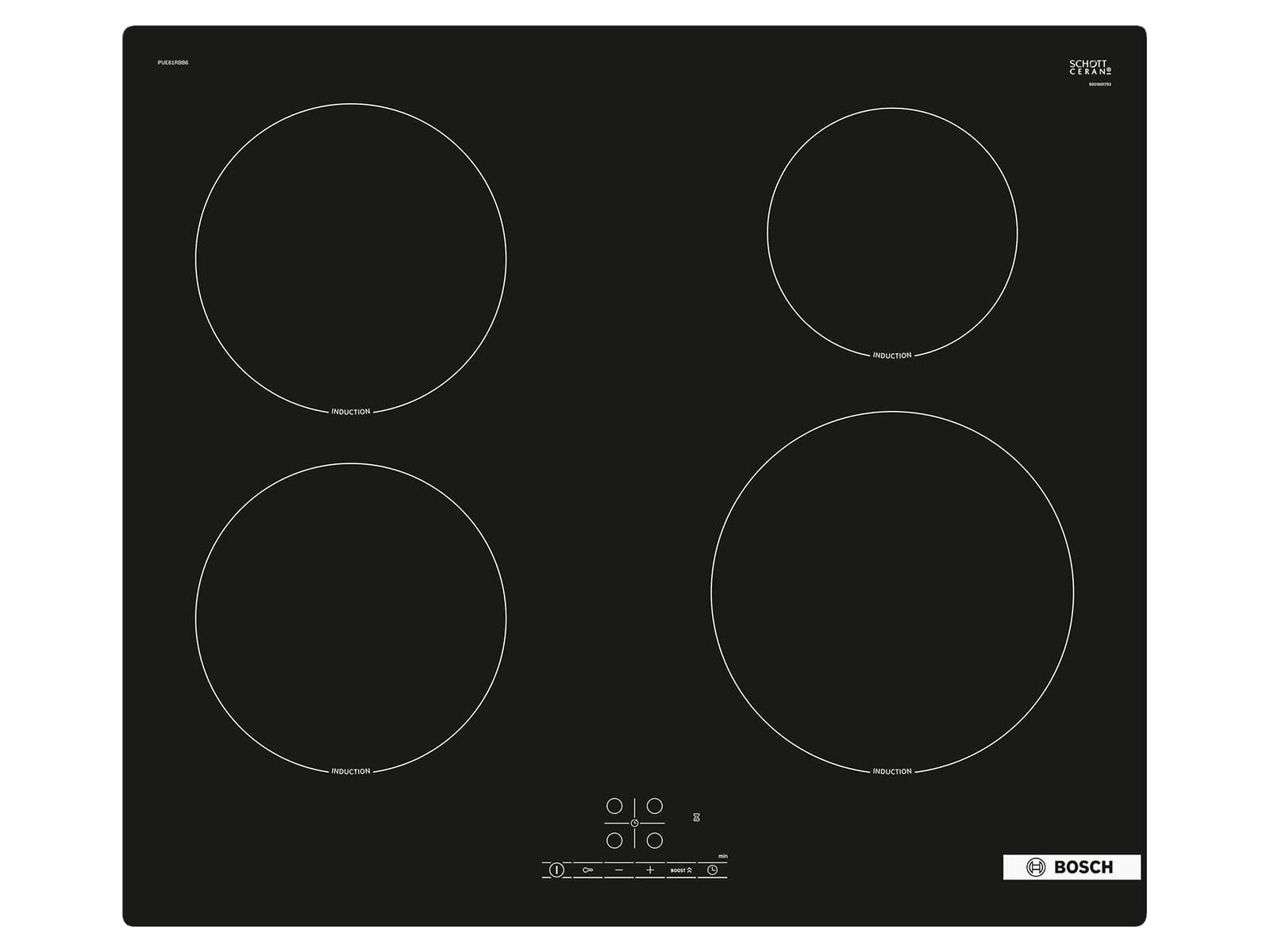 Bosch HBD231BR60 Set Backofen HBF133BR0 + Induktionskochfeld PUE61RBB6E