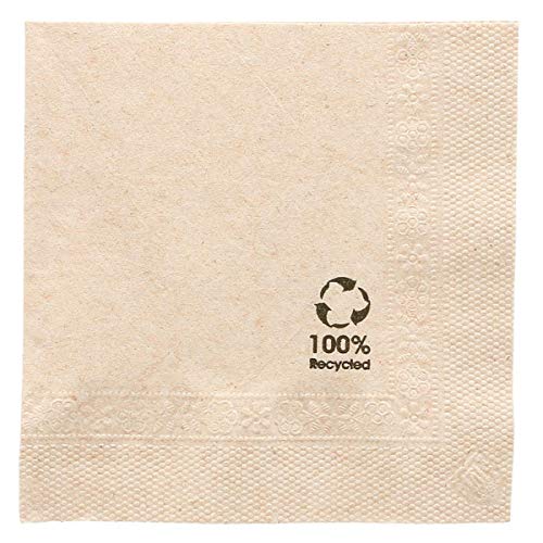 García de Pou 4800 Unidades - 143.70 Servilletas Ecolabel, 2 Capas, 18 G/M2, 20 x 20 cm, Natural