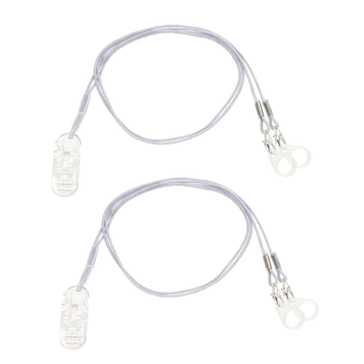 FRCOLOR Economic Practical Lanyard 2 Sets Deaf-aid Fixation Cord BTE Protector Silicone Protection Rope Suitable for Adults Boys and Girls Seniors Safe Storage Case