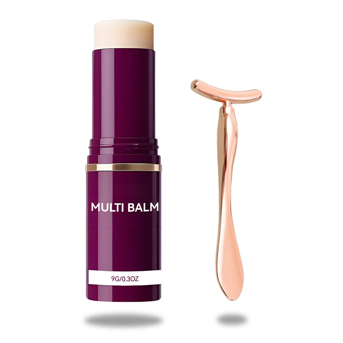 Calcio Volume Multi Balm, Rassodamento Polivalente della Pelle,Idratante, Per occhi, Collo, Viso, Con Bastoncino da Massaggio