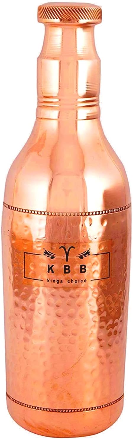 KBB Copper Hammered Dot Design Champagne Bottle/Vessel (1.5 Ltr)