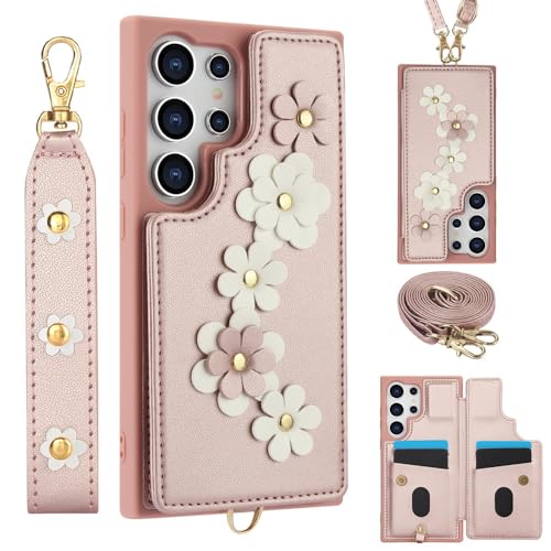 Coque portefeuille Samsung A15 A14 A13 rose anti-chute pour ne plus jamais perdre vos cartes
