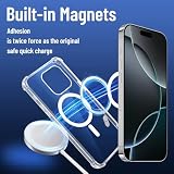 Coiwxmoi Magnetyczne etui na iPhone'a 16 Pro [kompatybilne z MagSafe], Aesthetic kwiaty wzór wzory kobiety przezroczyste etui, silikonowe etui z TPU na zderzak do iPhone'a 16 Pro 6,3 cala, kwiat 03